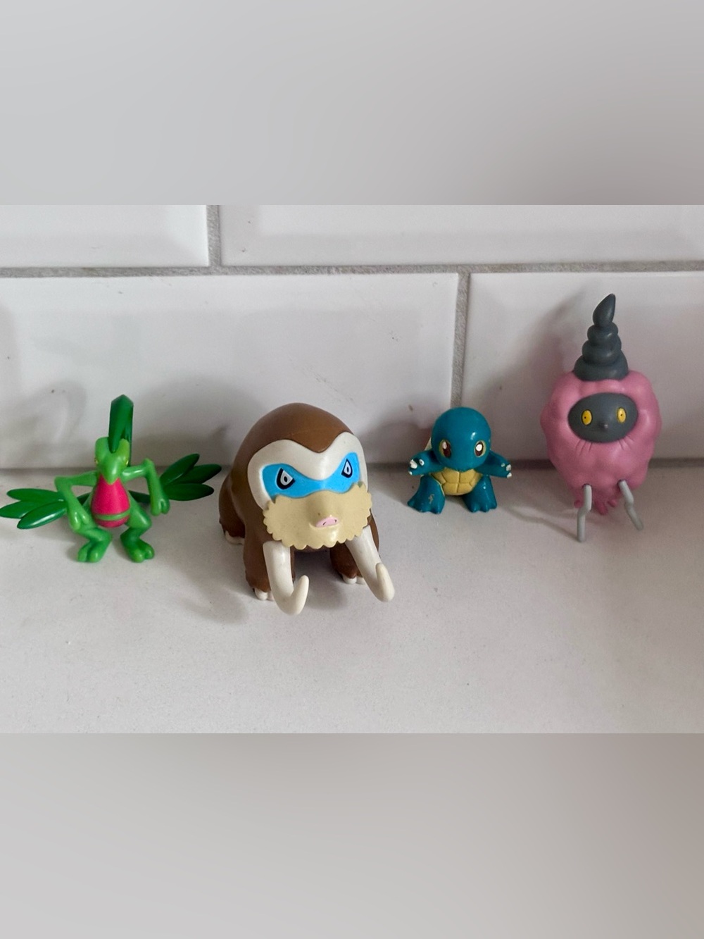Pokémon figurines Grovyle, Mamoswine, Squirtle, Burmy (Trash Cloak) Jakks 2007